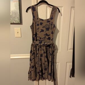 Effie's Heart Blue Sleeveless Sundress Midi